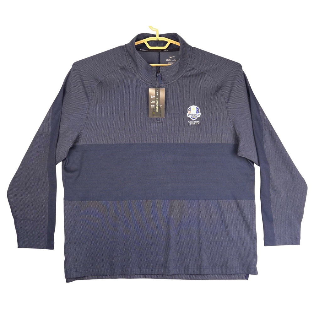 Nike Dri-FIT Vapor Half Zip Pullover Golf Shirt Mens‎ XXL Obsidian Ryder Cup